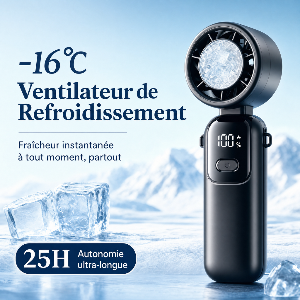 Ventilateur Portatif Réfrigérant USB-C
