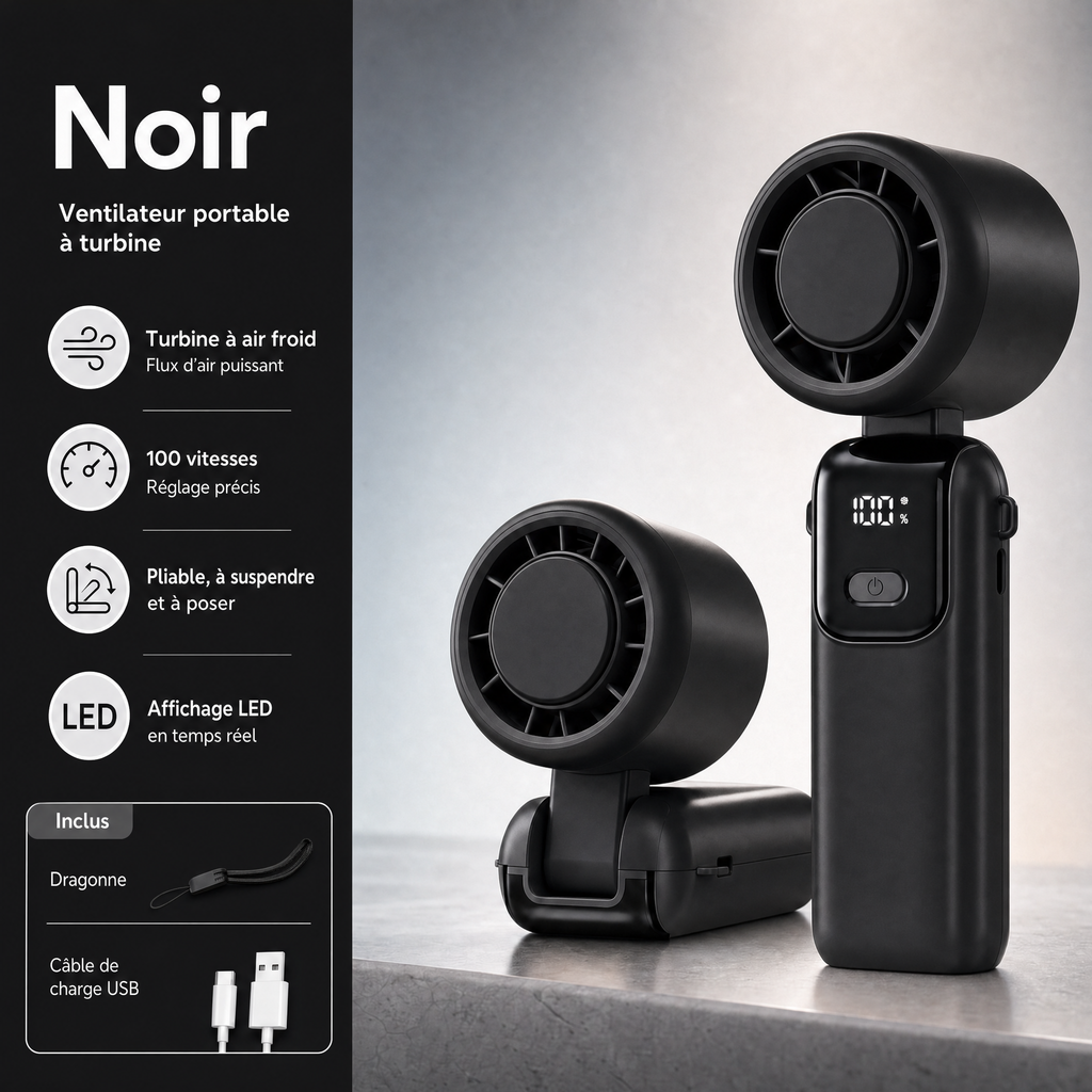 Ventilateur Portatif Réfrigérant USB-C
