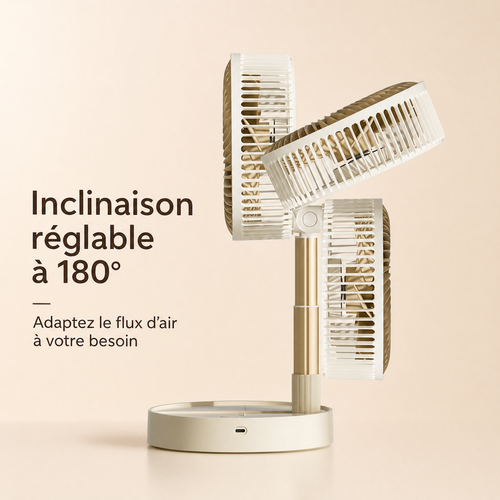 Ventilateur Oscillant Rechargeable avec Télécommande