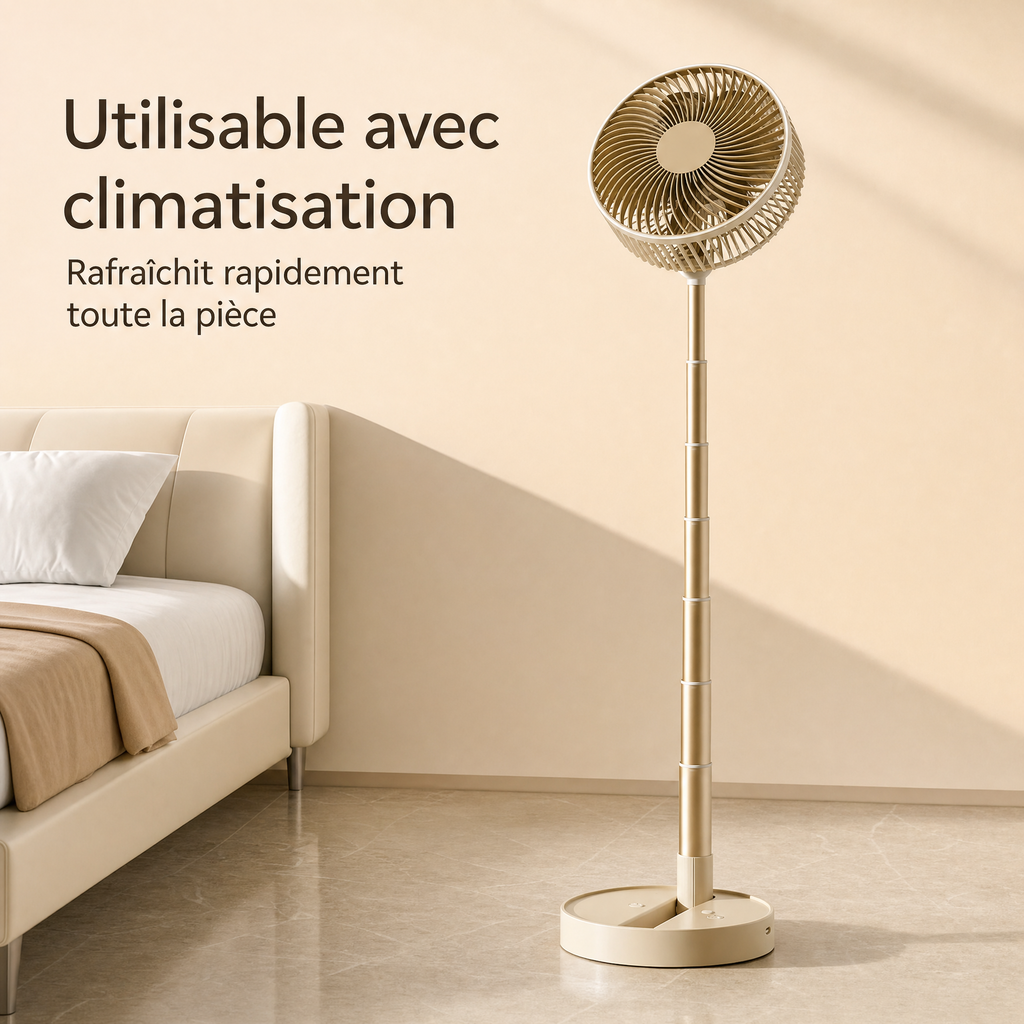 Ventilateur Oscillant Rechargeable avec Télécommande