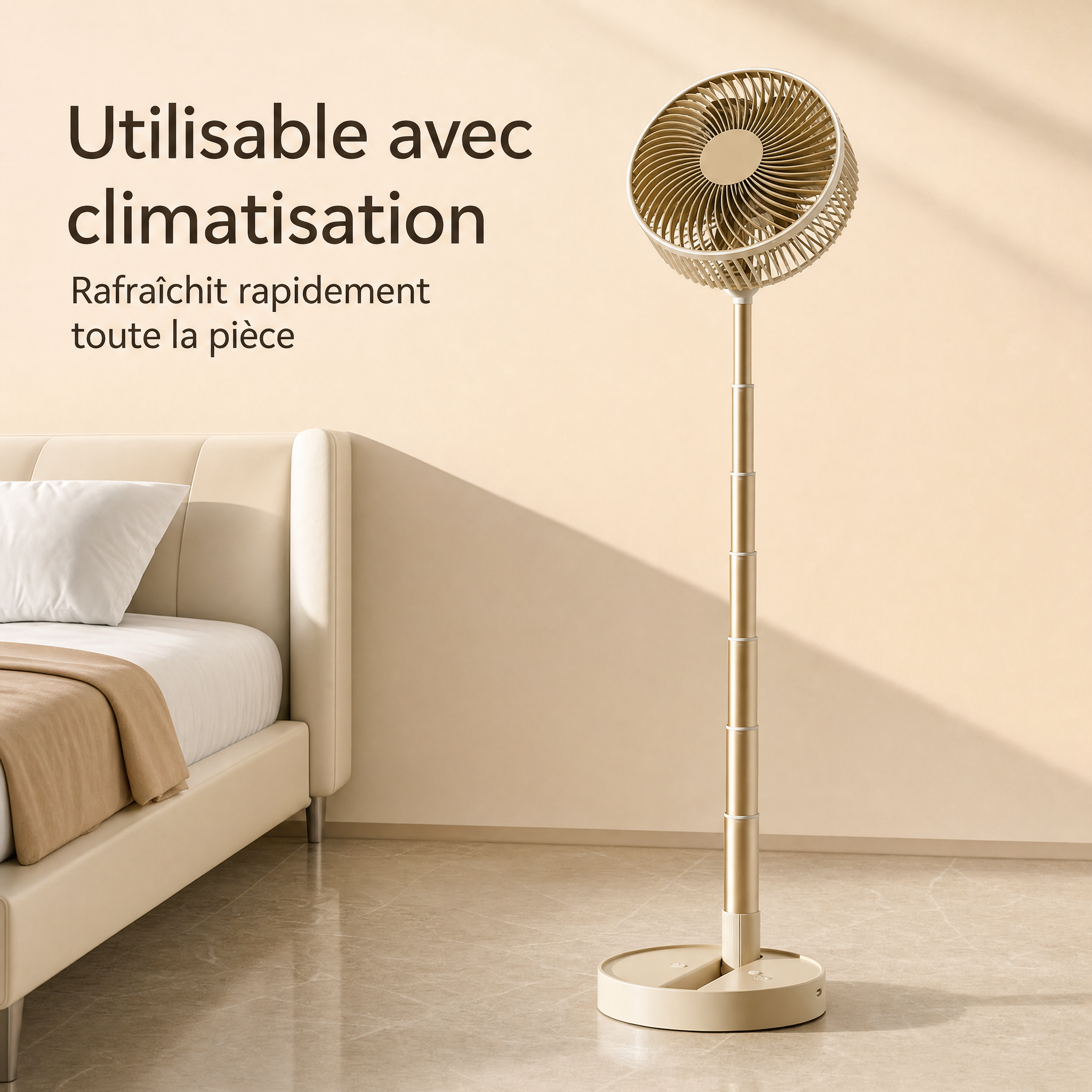 Ventilateur Oscillant Rechargeable avec Télécommande