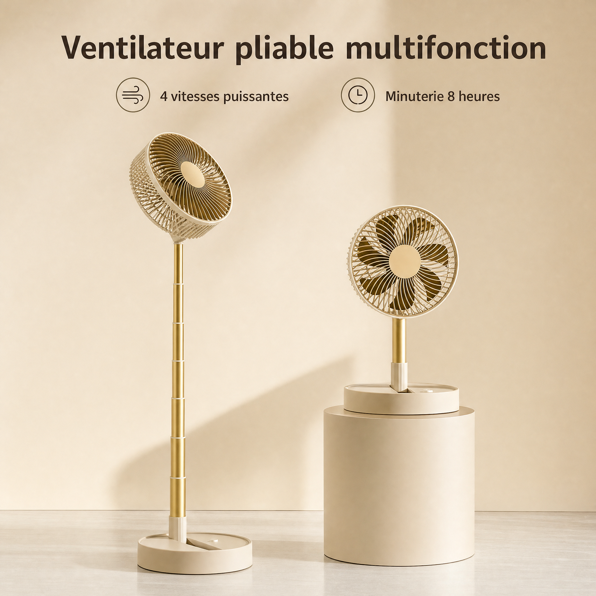 Ventilateur Oscillant Rechargeable avec Télécommande