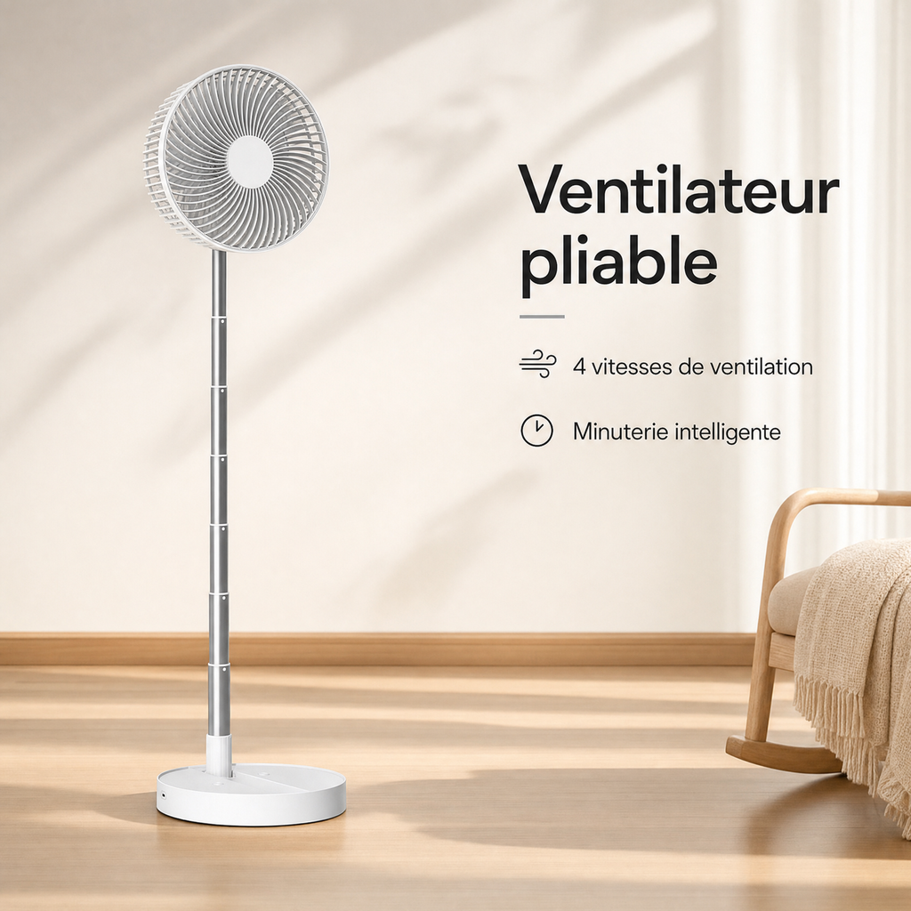 Ventilateur Oscillant Rechargeable avec Télécommande