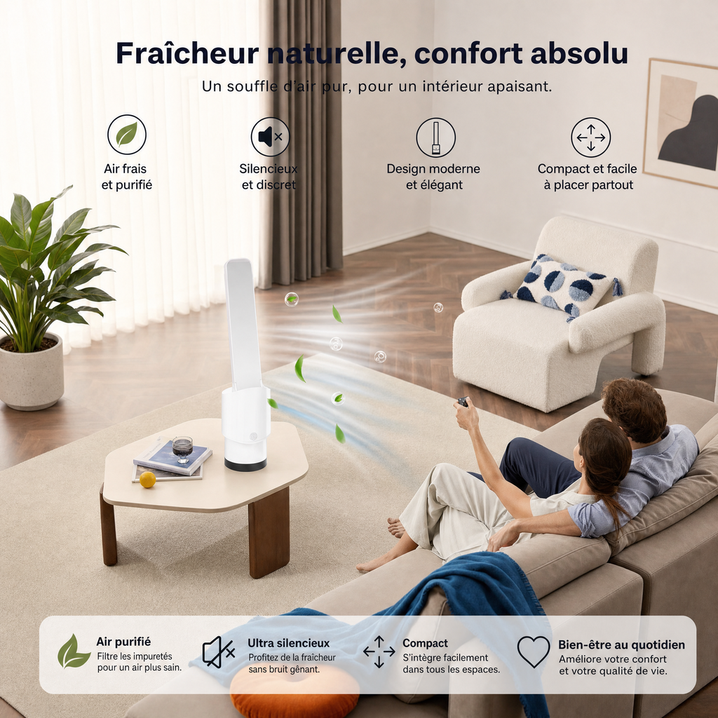 Ventilateur Colonne avec Purificateur d’Air