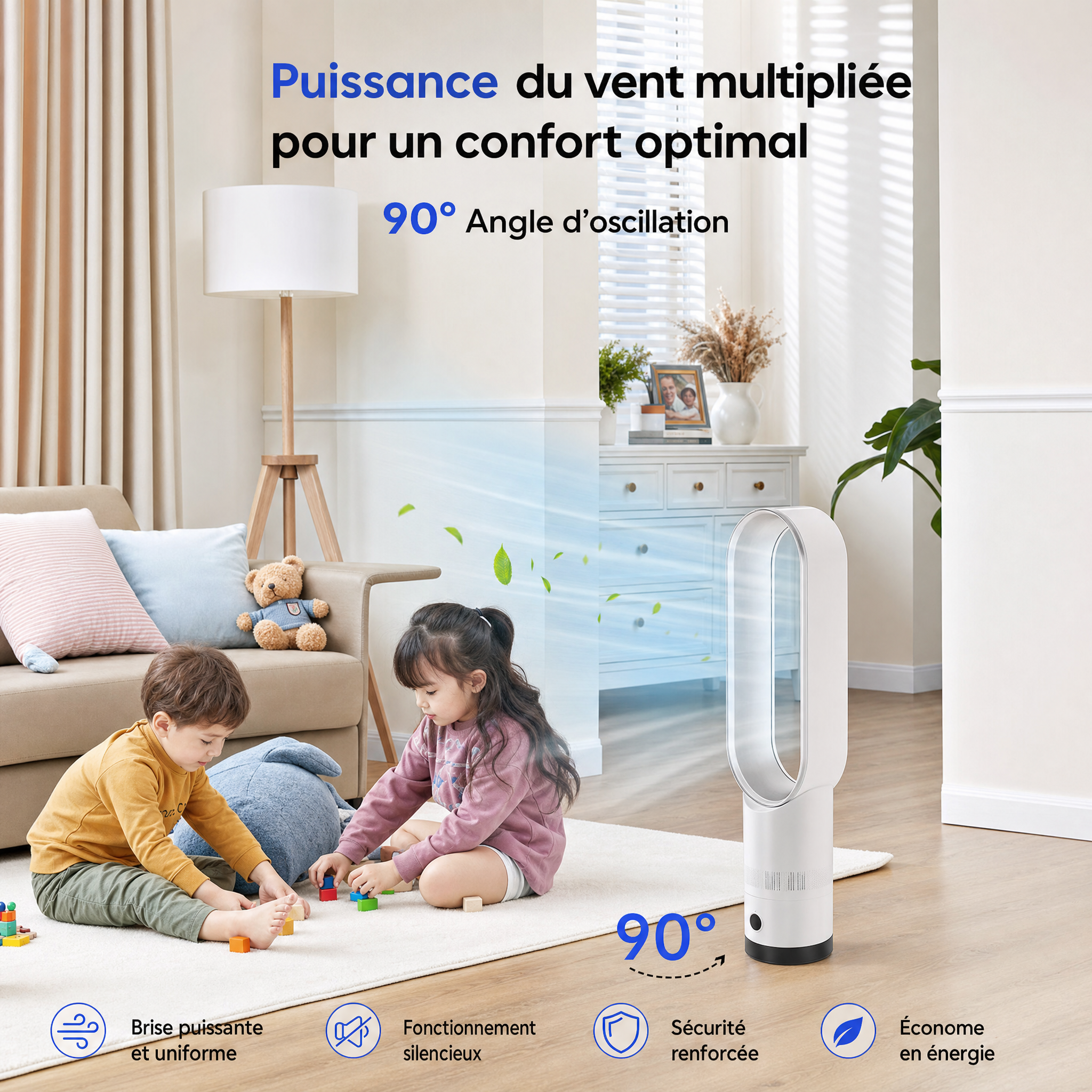 Ventilateur Colonne avec Purificateur d’Air