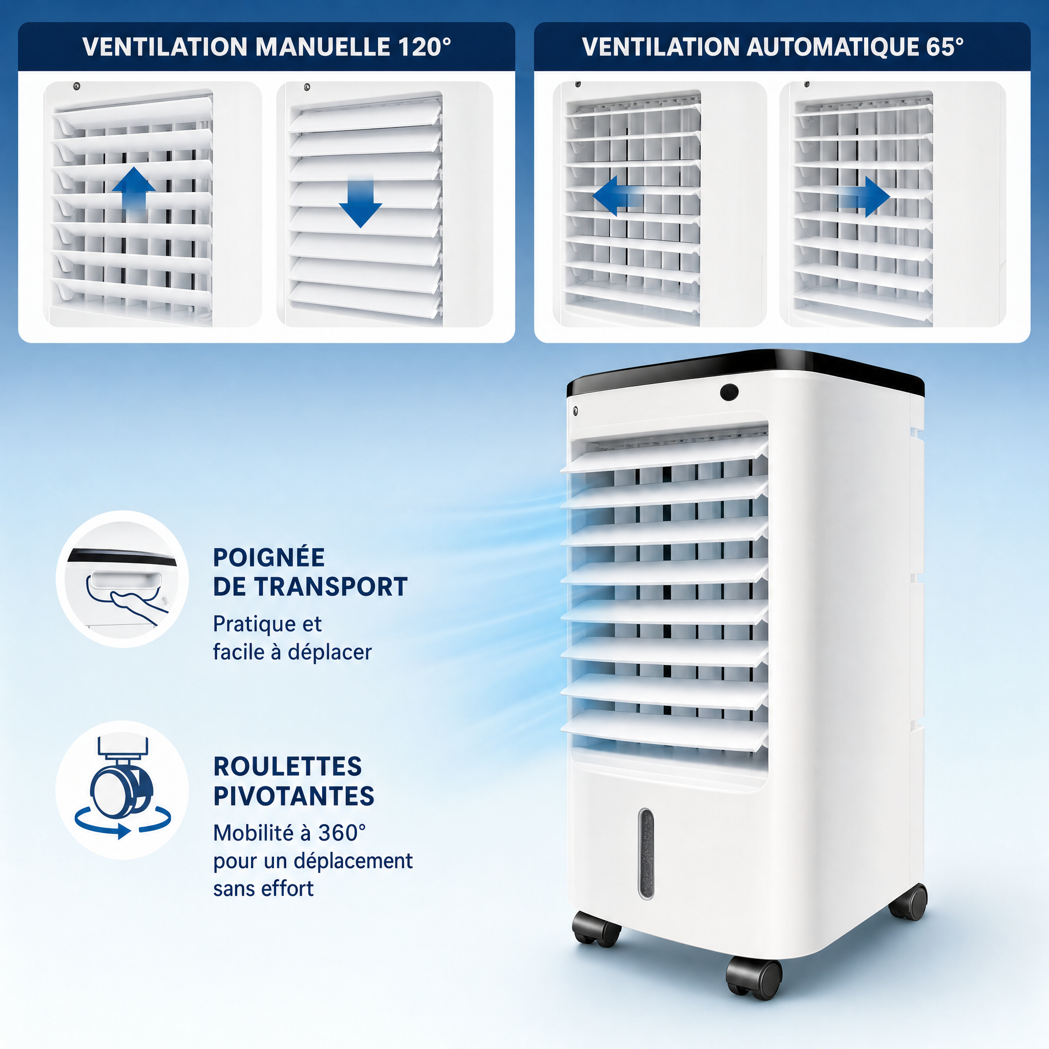 Climatiseur d'Air Mobile avec Télécommande